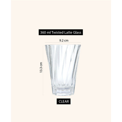 URBAN GLASS 70ML 120ML 180ML 360ML TWISTED CAPPUCCINO GLASS