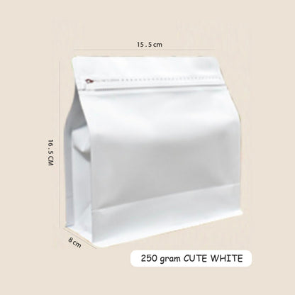 (READY STOCK)Coffee Bag Aluminium Foil Packaging Bag With Air Valve Sealed Food Powder Tea Powder Nuts Storage Airtight