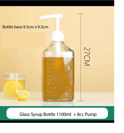 (READY STOCK)Sugar Press Bottle 5cc 10cc 15cc Hand Pump Liquid Oil Dispenser Milk Tea Shop Coffee Glass PP