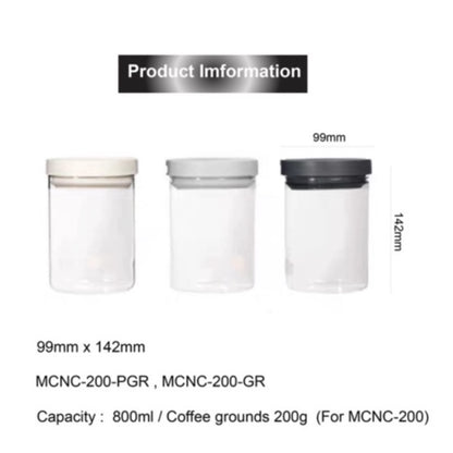 (Ready Stock)Hario Glass Coffee Bean Tea Leaves Food Canister Seal Fresh Storage Jar 800ml 1000ml