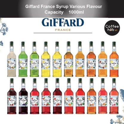 (Ready Stock)GIFFARD France Syrups Fruits Plant Base 1Litre