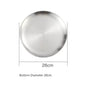 (Ready Stock)European Style Dinner Plates Serving Stainless Steel Thick Quality Round Tray