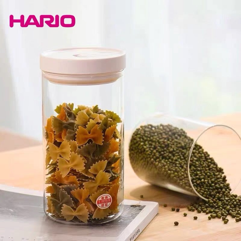 (Ready Stock)Hario Glass Coffee Bean Tea Leaves Food Canister Seal Fresh Storage Jar 800ml 1000ml