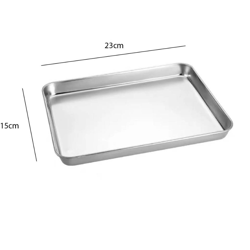 (Ready Stock)European Style Dinner Plates Serving Stainless Steel Thick Quality Round Tray