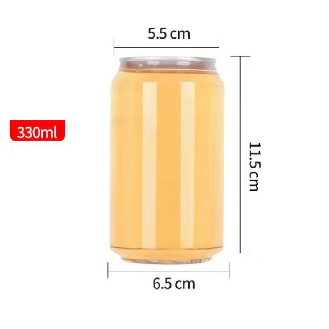 (Ready Stock)Disposable Ring-Pull Can Beverage Bottle PET Water Bottles Milk Tea Bottles Packaging Bottles 10PCS