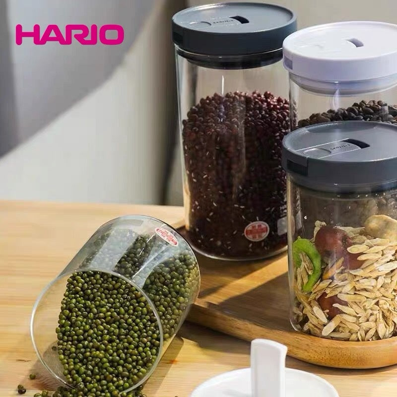 (Ready Stock)Hario Glass Coffee Bean Tea Leaves Food Canister Seal Fresh Storage Jar 800ml 1000ml