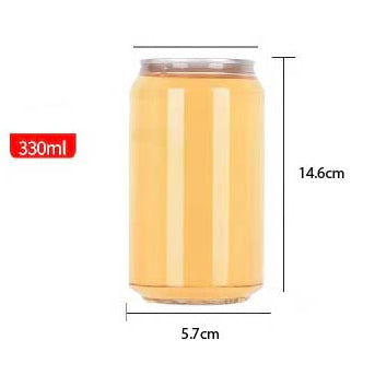 (Ready Stock)Disposable Ring-Pull Can Beverage Bottle PET Water Bottles Milk Tea Bottles Packaging Bottles 10PCS