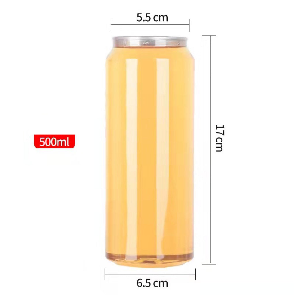 (Ready Stock)Disposable Ring-Pull Can Beverage Bottle PET Water Bottles Milk Tea Bottles Packaging Bottles 10PCS