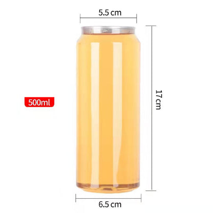 (Ready Stock)Disposable Ring-Pull Can Beverage Bottle PET Water Bottles Milk Tea Bottles Packaging Bottles 10PCS