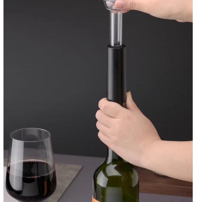 (Ready Stock)Wine Preserver Vacumn Air Pump Wine Bottle Stopper Durable Airtight Seal Easy(4 pcs stopperper set)