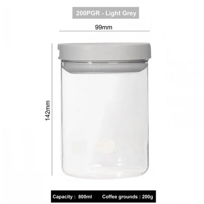 (Ready Stock)Hario Glass Coffee Bean Tea Leaves Food Canister Seal Fresh Storage Jar 800ml 1000ml