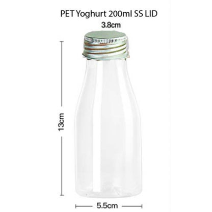 (READY STOKC)PET Clear Plastic Bottle 3.8cm Wide Storage Container Beverage Milk Juice Tea Coffee 200/250/300/350ml