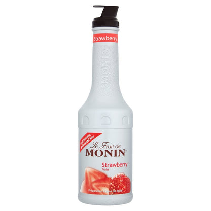 (Ready Stock)MONIN Puree Fruit Mix 1 Litre Various Flavors Strawberry Passion Fruit Peach