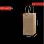 (READY STOCK)Kraft Paper Bag With Handle Solid Color Gift Packaging Take Away Drink Food 100pcs