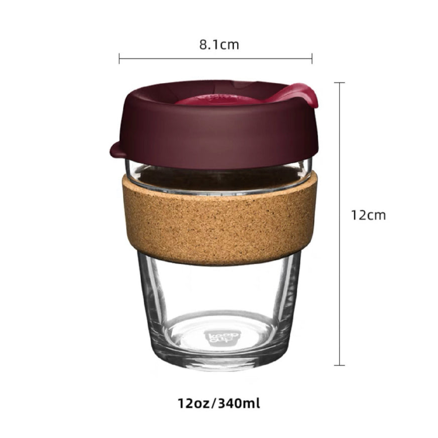 (Ready Stock)Original Keepcup Coffee Espresso Glass Reusable Cup Reusable 12oz|340ml