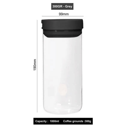 (Ready Stock)Hario Glass Coffee Bean Tea Leaves Food Canister Seal Fresh Storage Jar 800ml 1000ml