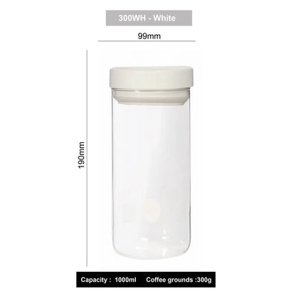 (Ready Stock)Hario Glass Coffee Bean Tea Leaves Food Canister Seal Fresh Storage Jar 800ml 1000ml