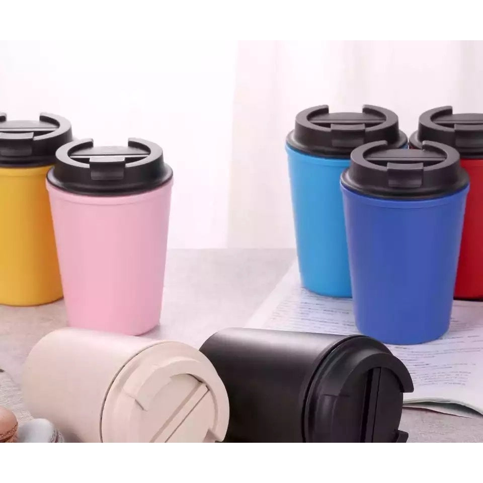 (READY STOCK)Espresso Coffee Thickened Portable Coffee Cup Leakproof Double Wall Heat Resistant Reusable 350ml