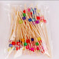 (READY STOCK)Bamboo Knot Shape Cocktail Sticks Pick Martini Drink Stick Pick Bar Buffets Cupcake Disposable 100pcs