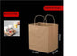 (READY STOCK)Kraft Paper Bag With Handle Solid Color Gift Packaging Take Away Drink Food 100pcs