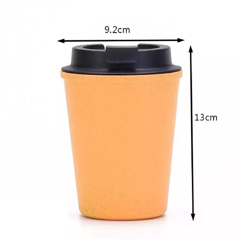 (READY STOCK)Espresso Coffee Thickened Portable Coffee Cup Leakproof Double Wall Heat Resistant Reusable 350ml