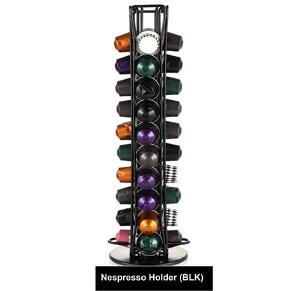 (Ready Stock)Coffee NESPRESSO Capsule Pod Holder (40 Pieces) Nescafe Dolce Gusto Pod Holder(24 Pieces) Rotatable Tower