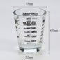 (Ready Stock)Coffee Espresso Shot Glass Double Mouthed Heat Resistance with Measuring Line 30ml 60ml 75ml