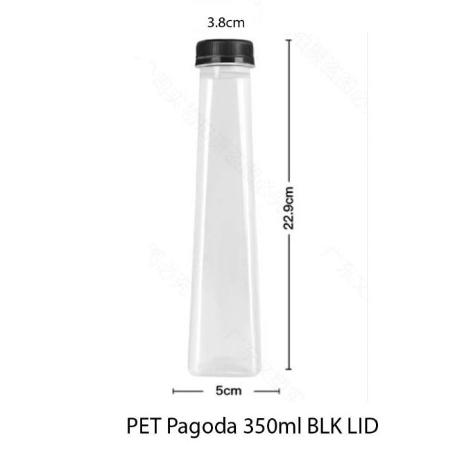 (READY STOKC)PET Clear Plastic Bottle 3.8cm Wide Storage Container Beverage Milk Juice Tea Coffee 200/250/300/350ml