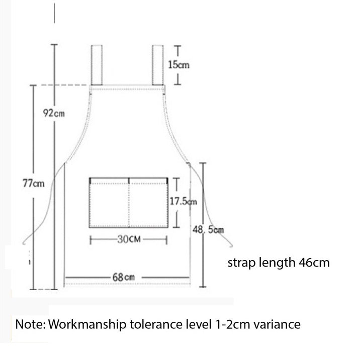 (READY STOCK)Cafe Barista Kitchen Apron Waterproof Oilproof Unisex With Two Waist Pocket Various Cols