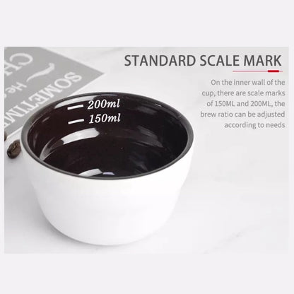 (Ready Stock)Espresso Coffee Cupping Cup Ceramics Measuring Bowl Competition 200ml