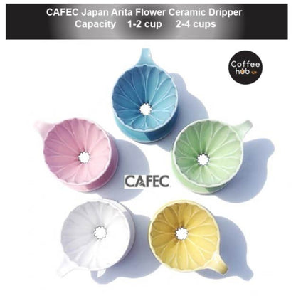 (Ready Stock)CAFEC Japan Arita Ware Flower Dripper Ceramic Pour Over