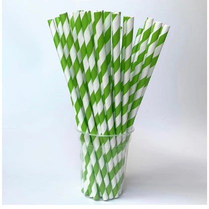 (Ready Stock)Drink Paper Straww Bubble Tea Disposable Beverage Straw 50pcs