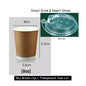 (Ready Stock)Coffee Tea Paper Cup High End Double Wall Heat Insulation Disposable  With Lid 8oz 12oz 16oz(±50pcs/bag))