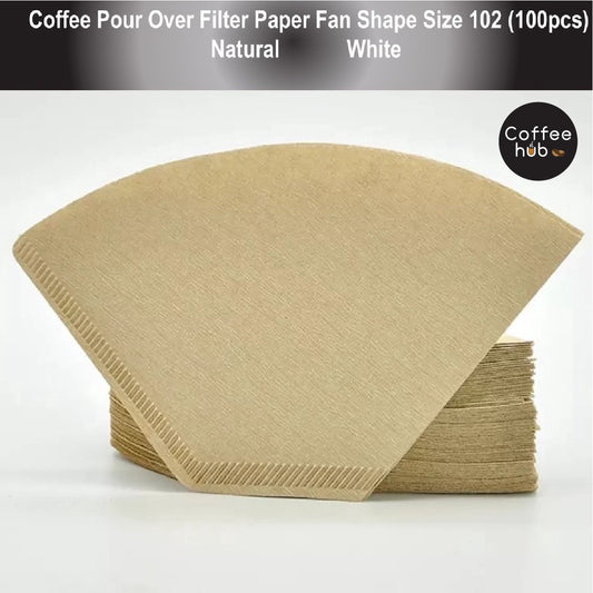 (Ready Stock)Coffee Filter Paper Pour Over Fan Shape For Fan Shape Dripper Size 102 100pcs/Bag