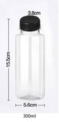 (READY STOKC)PET Clear Plastic Bottle 3.8cm Wide Storage Container Beverage Milk Juice Tea Coffee 200/250/300/350ml