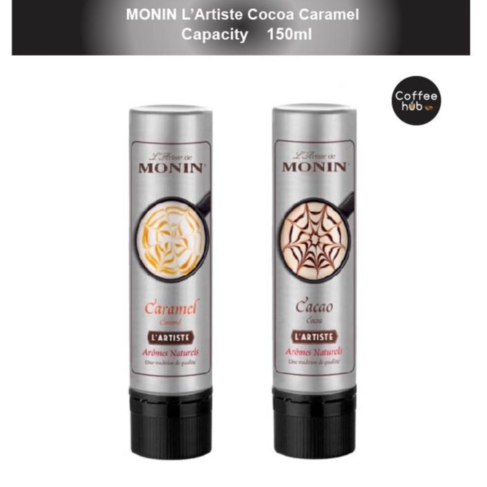 (Ready Stock)MONIN L'Artiste Cocoa Caramel Sauce (150ml) for Latte Art/ Coffee Art Magical Topping Pen Halal