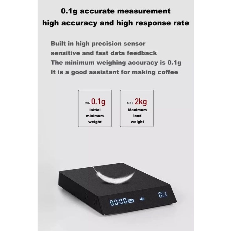 (Ready Stock)Coffee Espresso 100% Original TIMEMORE Black Mirror Basic Plus NANO 2021 Weight Scale BLACK