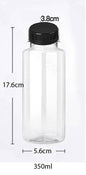 (READY STOKC)PET Clear Plastic Bottle 3.8cm Wide Storage Container Beverage Milk Juice Tea Coffee 200/250/300/350ml