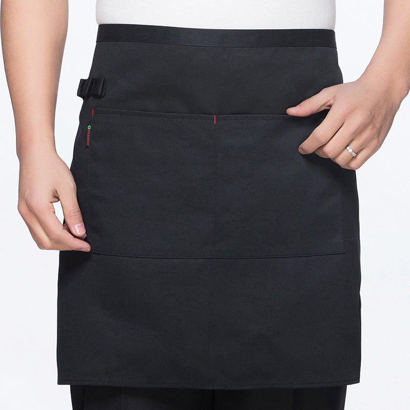 (READY STOCK)Cafe Barista Kitchen Apron Waterproof Oilproof Unisex With Two Waist Pocket Various Cols