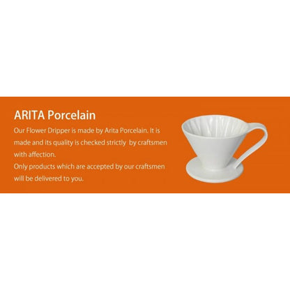 (Ready Stock)CAFEC Japan Arita Ware Flower Dripper Ceramic Pour Over