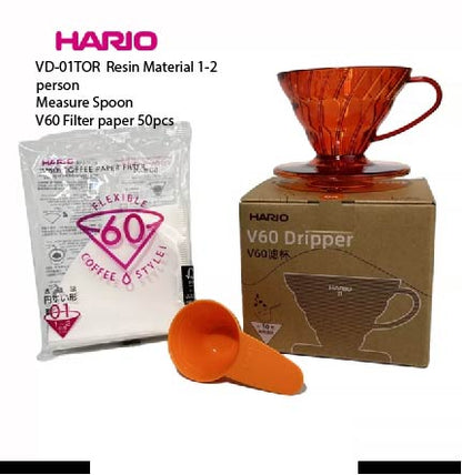 (Ready Stock)Filter Coffee Pour Over 100% Genuine HARIO Japan V60 Dripper V01 V02