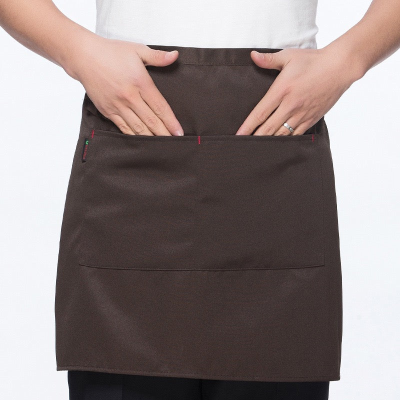 (READY STOCK)Cafe Barista Kitchen Apron Waterproof Oilproof Unisex With Two Waist Pocket Various Cols