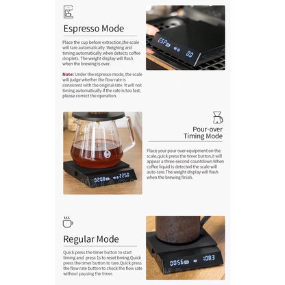 (Ready Stock)Coffee Espresso 100% Original TIMEMORE Black Mirror Basic Plus NANO 2021 Weight Scale BLACK