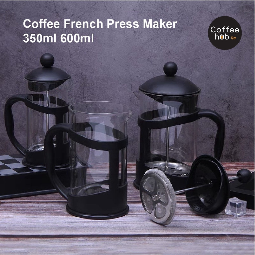 (Ready Stock)Coffee French Press Maker 350ml 600ml cum Milk Frother