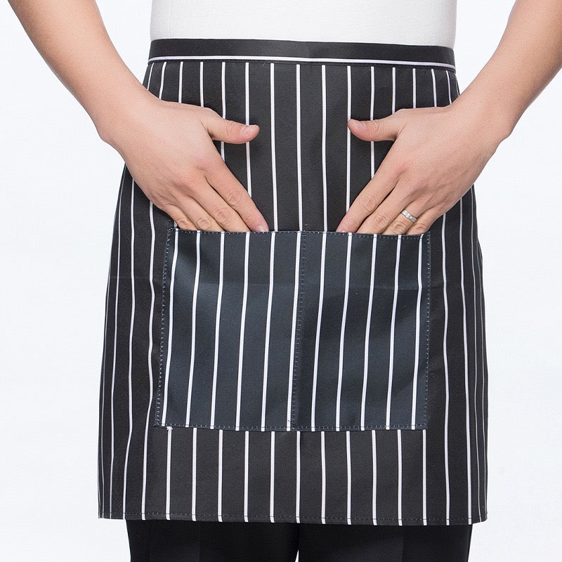 (READY STOCK)Cafe Barista Kitchen Apron Waterproof Oilproof Unisex With Two Waist Pocket Various Cols