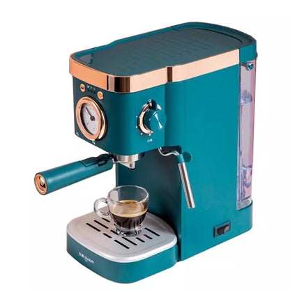 (Ready Stock)Espresso Coffee Machine Donlim Retro Style 20 Bar Home Semi Auto Milk Froth Latte Cappuccino Mocha