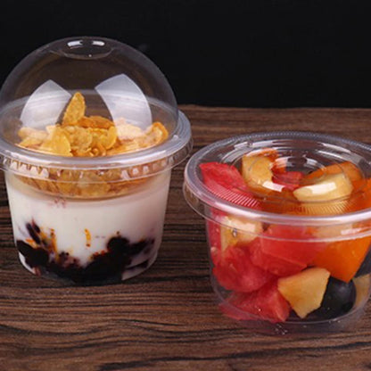 (Ready Stock)Dessert Pudding Salad Thick Quality PP Cup Disposable Take Away With Flat Dome Lid