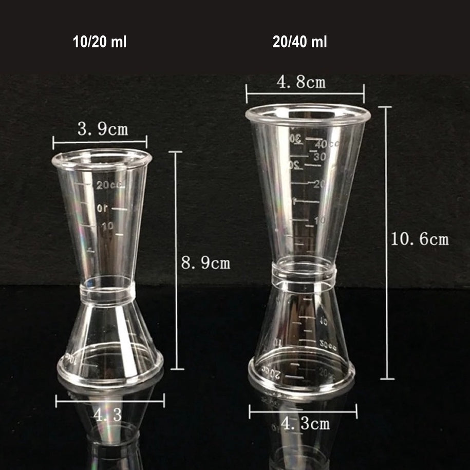 (Ready Stock)Cocktail Jigger Stainless Steel / PC Resin Measure Tools Bar Drink Mixer Dual Head Design Various Size