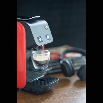 (Ready Stock)Coffee Espresso Italian Style Capsule Machine Nespresso Capsule Compatible RED WHITE