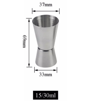 (Ready Stock)Cocktail Jigger Stainless Steel / PC Resin Measure Tools Bar Drink Mixer Dual Head Design Various Size